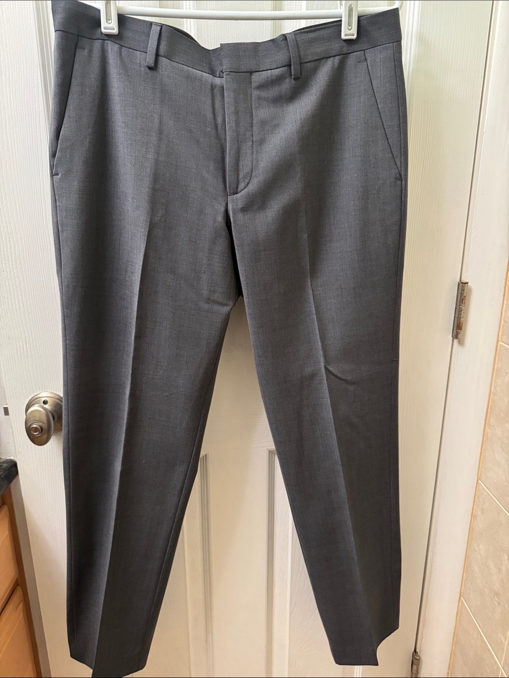 Men's Extra Slim Dress Pants in Dark Charcoal 32x30
